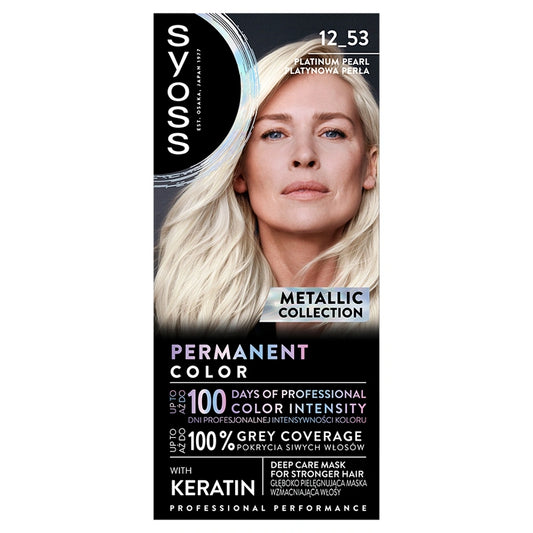 SYOSS Metallic Collection Plaukų dažai 12-53 Platininė perla
