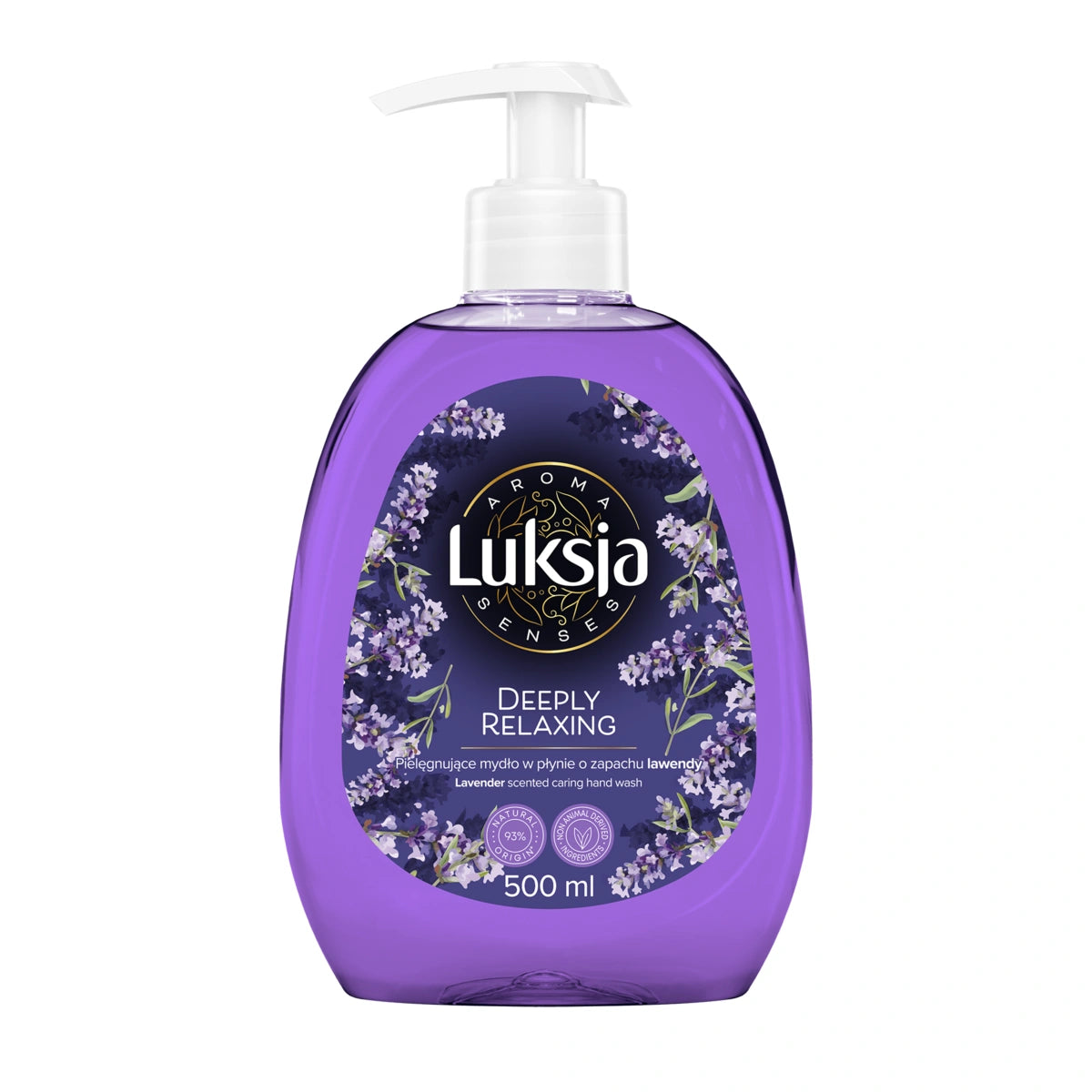 LUKSJA Aroma Senses Giliai Atpalaiduojantis Drėkinamasis Skystas Muilas su Levandų Kvapu 500 ml