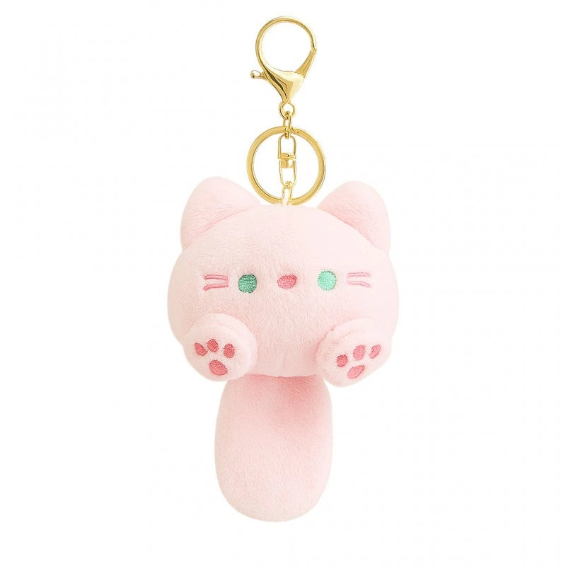 ECARLA Raktų pakabukas - Pūkuotas katinas su uodegyte Rožinė