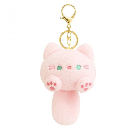 ECARLA Raktų pakabukas - Pūkuotas katinas su uodegyte Rožinė