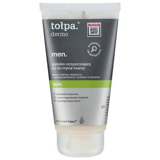 TOŁPA Dermo Men Gelis veidui giliai valantis Pure 150 ml