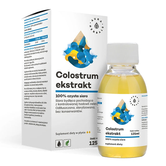 AURA HERBALS Colostrum ekstrakt 100% švari karvės siara - 125 ml