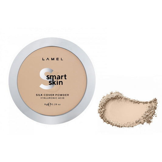 LAMEL Smart Skin Kompaktiškas pudras veidui Silk Cover nr 401 Porcelianas 8g