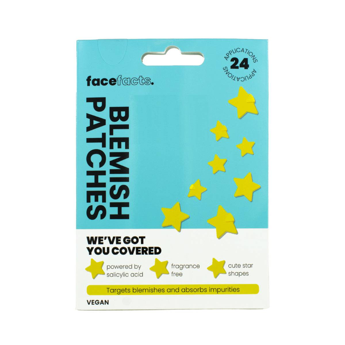 FACE FACTS Blemish Patches pleistrai spuogams - Stars 1op.-24vnt.