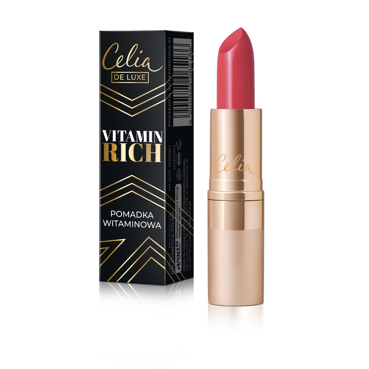 Celia De Luxe Drėkinanti lūpų dažų Vitamin Rich nr 05 3.5g