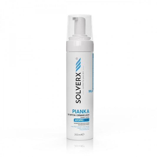 SOLVERX Atopic Skin Putos veido ir akių valymui bei makiažo nuėmimui 200ml
