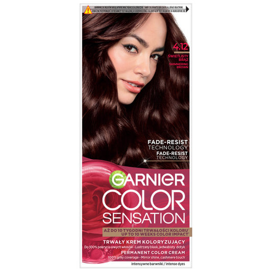 GARNIER Color Sensation Kremas koloryzujący nr 4.12 - Švytintis Rudas 1op.