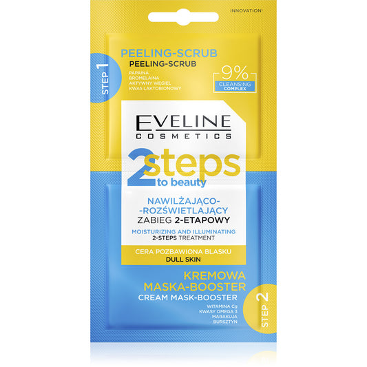 EVELINE 2Etapų Grožio Procedūra Drėkinanti ir Šviesinanti 2x4 ml