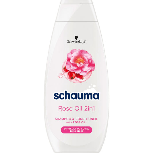 Schwarzkopf Schauma Šampūnas ir kondicionierius Rose Oil 2in1 ploniems ir nuobodžiams plaukams 400ml