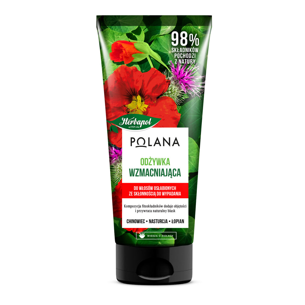 HERBAPOL Polana Stiprinanti kondicionieris silpniems plaukams, linkusiems į slinkimą 200ml
