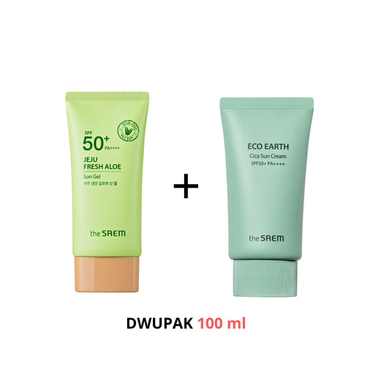SAEM SPF50+ rinkinys - JEJU SUN GEL + ECO CICA SUN
