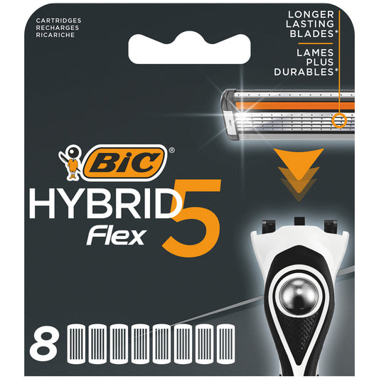 BIC Hybrid Flex 5 Pakeitimai skustuvui - blister 1op.8vnt