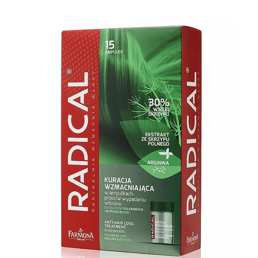 RADICAL Stiprinanti priemonė prieš plaukų slinkimą ampulėse 15 x 5 ml