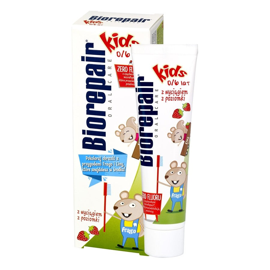 Biorepair Oral Care Kids Dantų pasta vaikams (0-6 metų) - Braškė 50ml