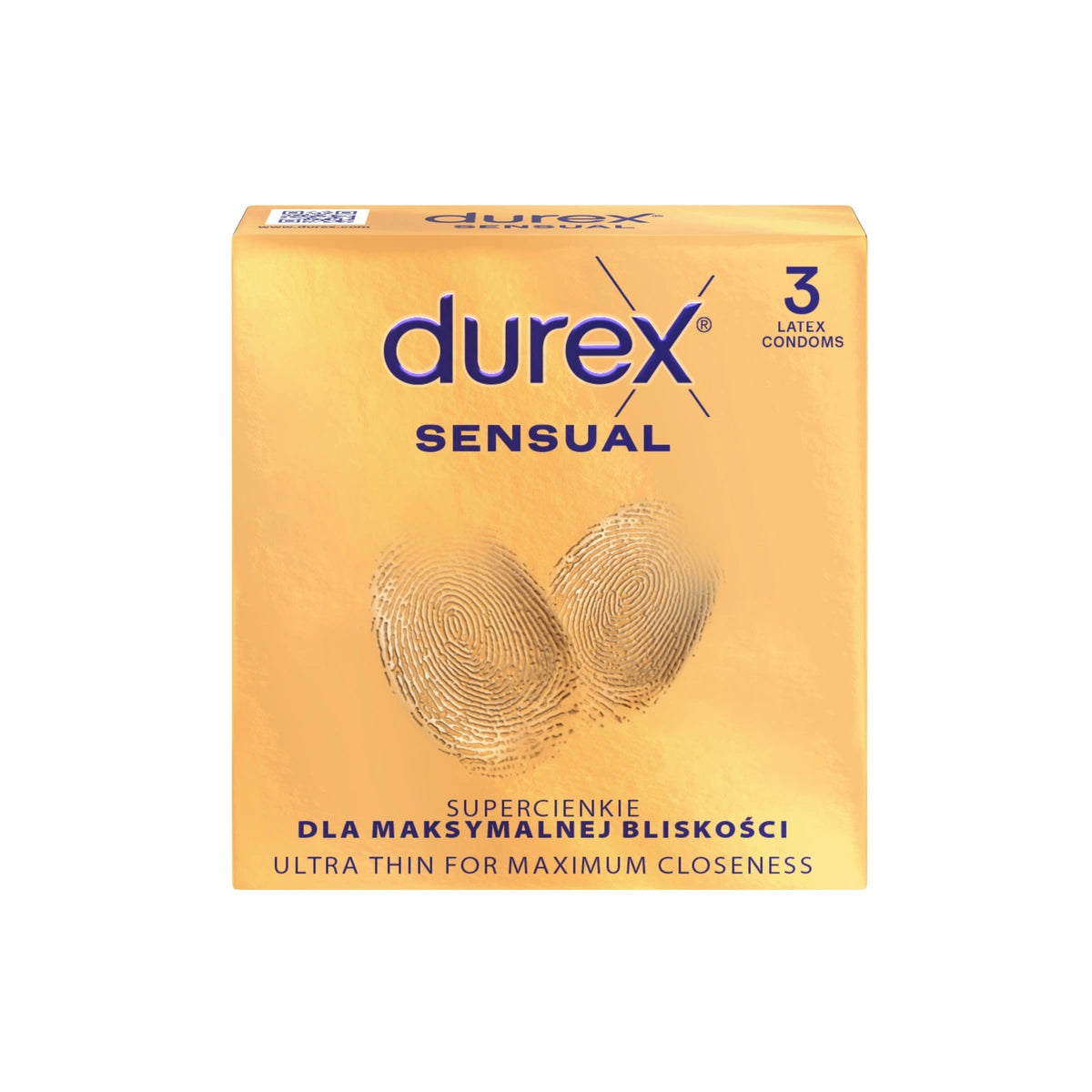 DUREX Sensual prezervatyvai super ploni 1 pakuotė - 3 vnt.
