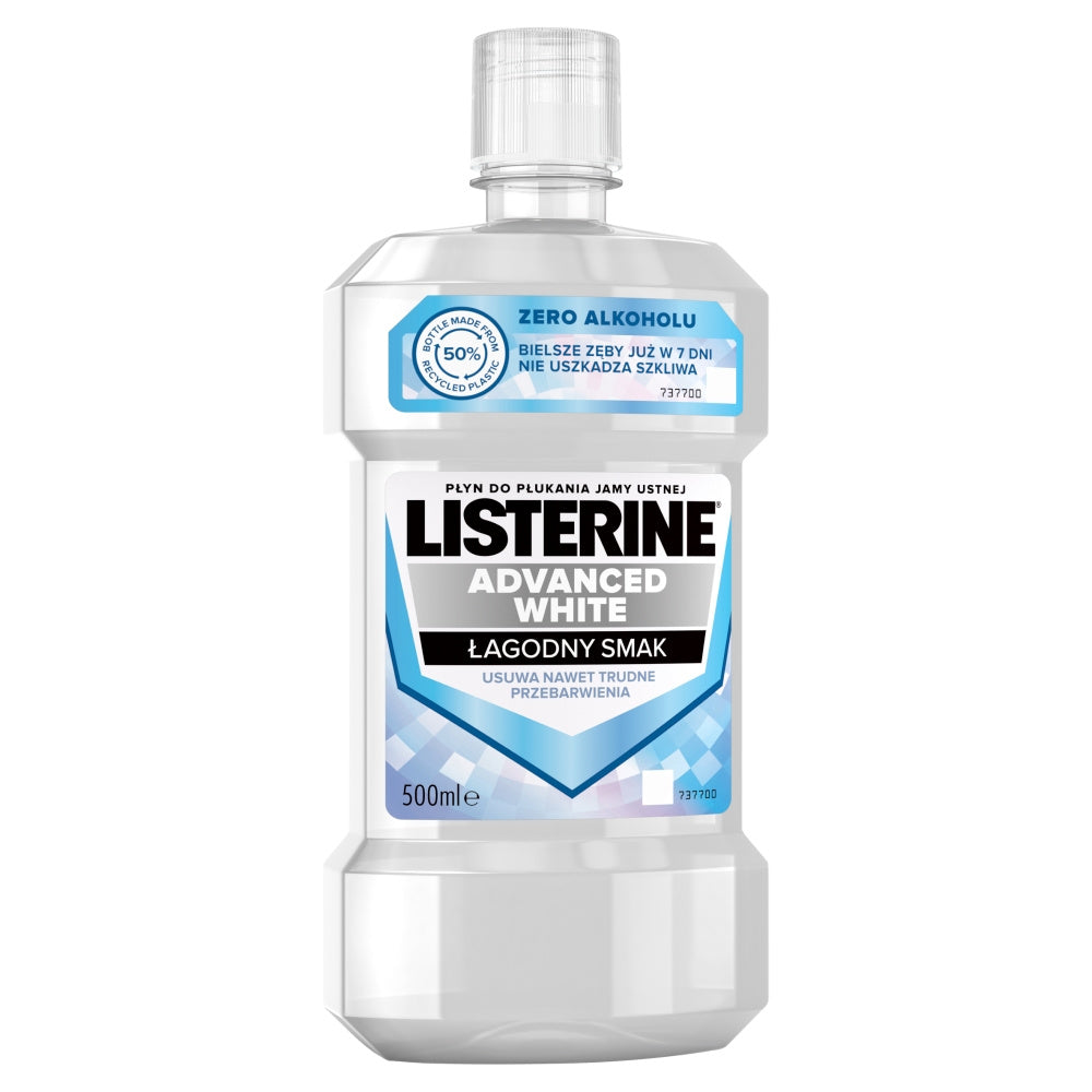 LISTERINE Advanced White Burnos skalavimo skystis - Švelnus skonis 500ml