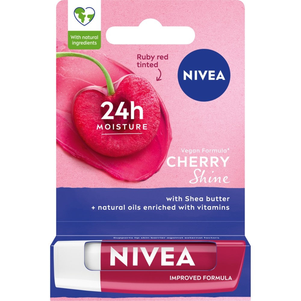 NIVEA Lip Care Drėkinanti lūpų pomada Cherry Shine 4.8 g