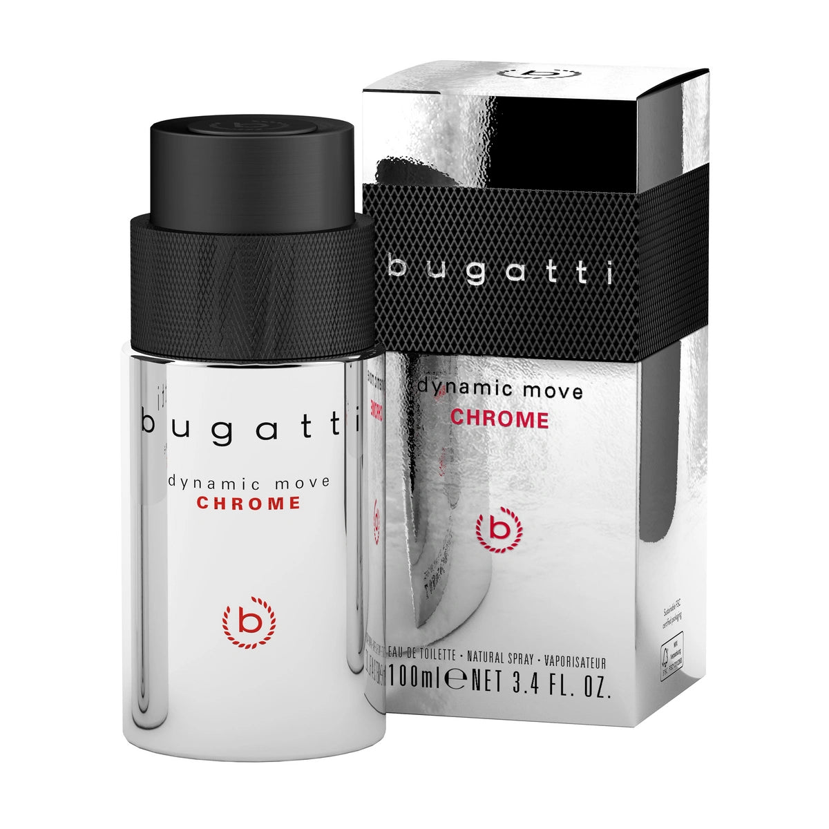 BUGATTI Dynamic Move Chrome Tualetinis vanduo vyrams 100 ml