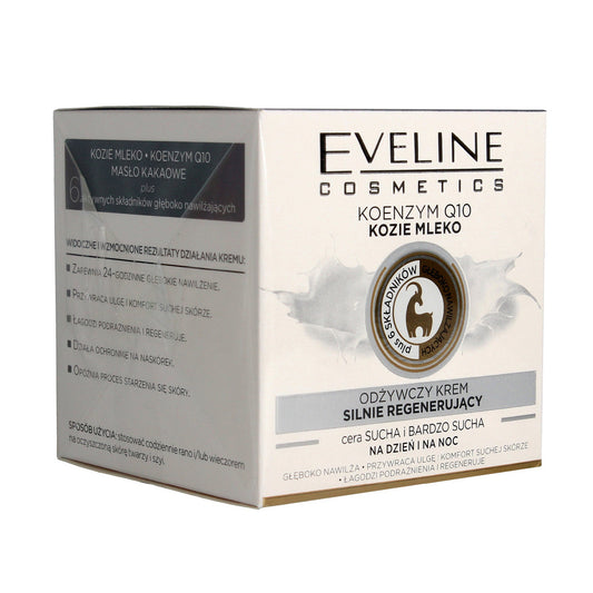 EVELINE Maistingas stipriai regeneruojantis kremas - Koenzimas Q10 & Ožkos pienas 50 ml