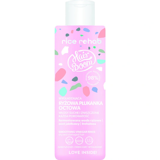 HAIRBOOM Rice Rehab Ryžinė plaukų skalavimo priemonė su actu 200 ml