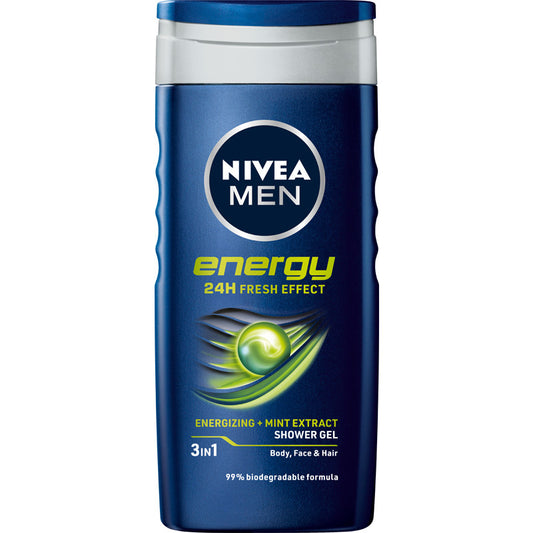 NIVEA MEN Dušo gelis 3in1 Energy 24h Fresh Effect 250 ml