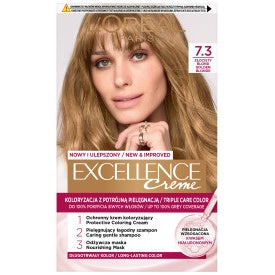 LOREAL Excellence Creme Plaukų dažai 7.3 Auksinis blondinas