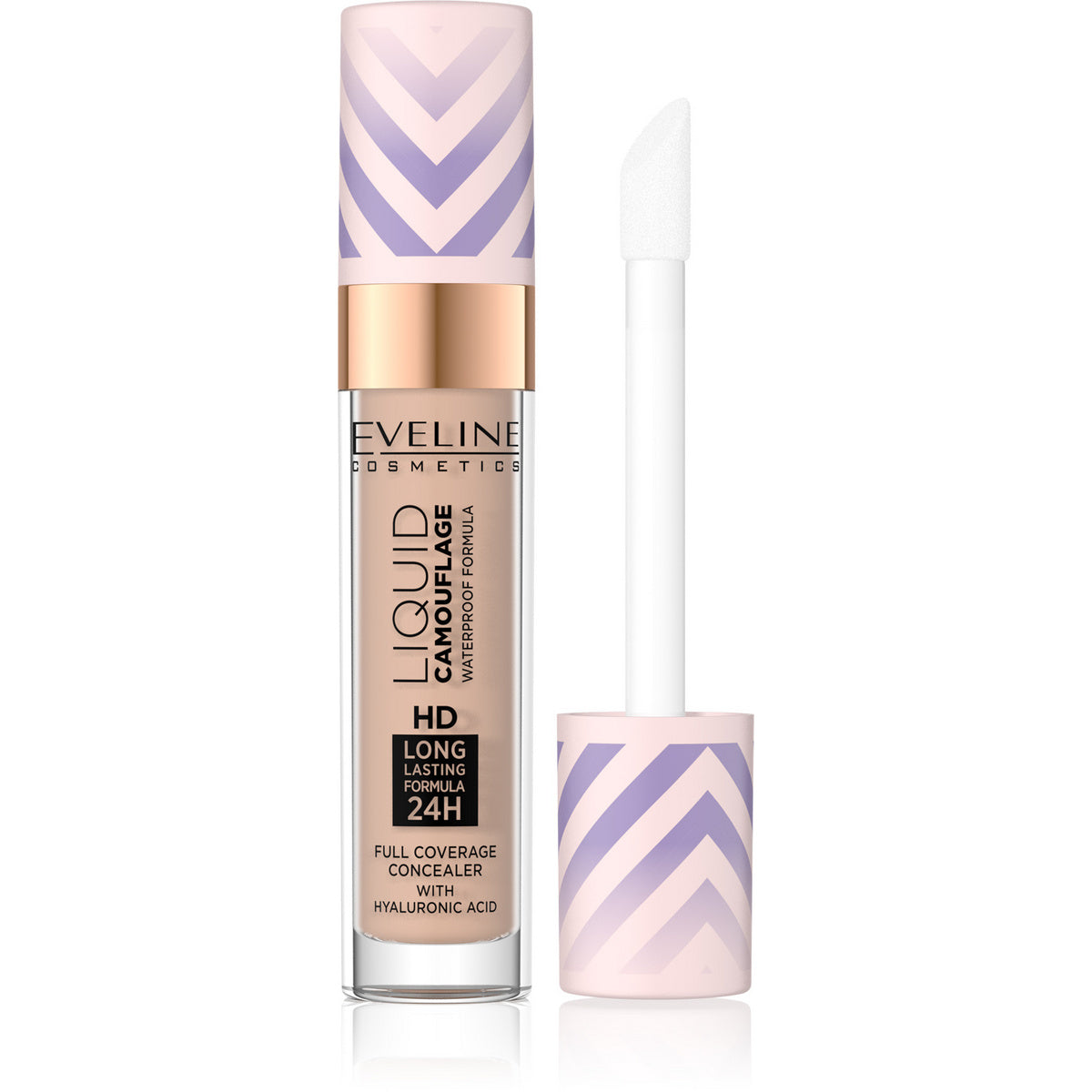 EVELINE Liquid Camouflage Vandeniui atsparus korektorius su hialurono rūgštimi nr 06 Medium Beige 7.5 ml