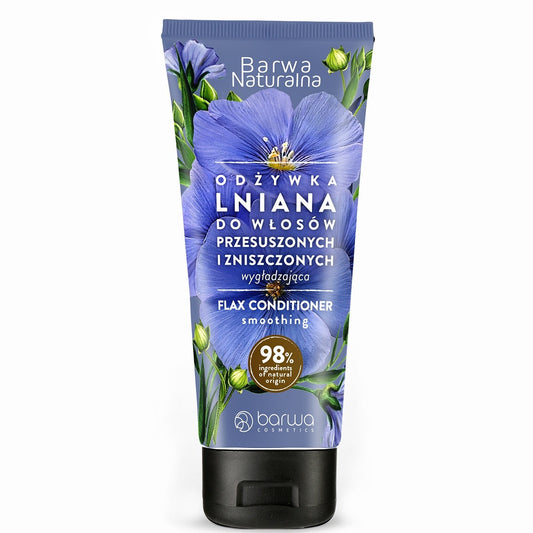 BARWA Natūralus Lino Plaukų Kondicionierius, skirtas sausiems ir pažeistiems plaukams 200ml