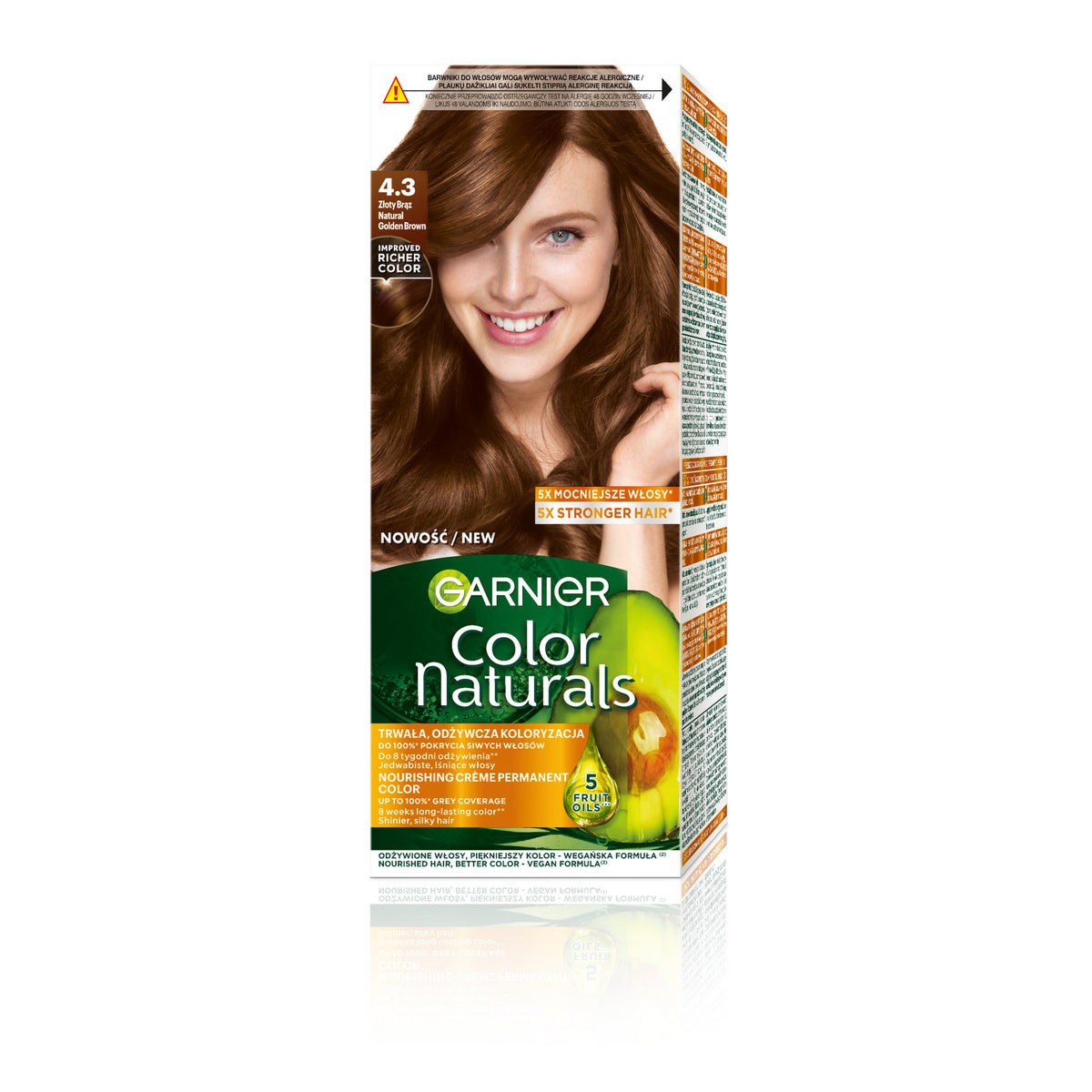GARNIER Color Naturals Plaukų dažai nr. 4.3 - Auksinis rudas
