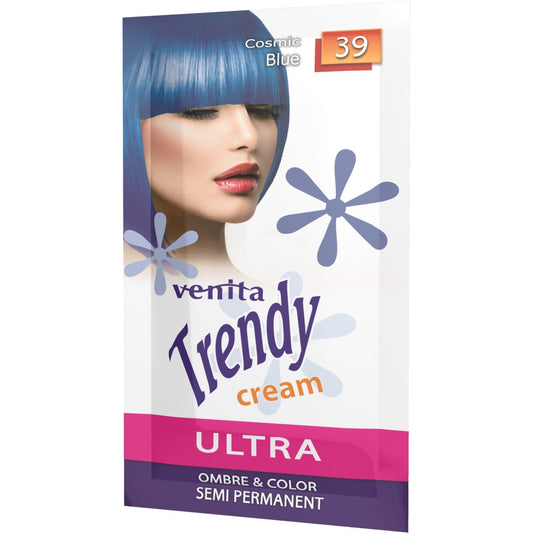 VENITA Trendy Cream Ultra Plaukų spalvinimo kremas 39 Cosmic Blue 35 g