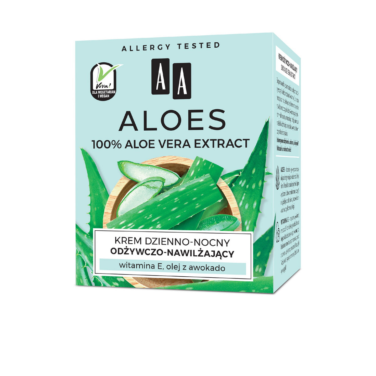 AA Aloes 100% Dienos-nakčiai drėkinantis kremas 50ml