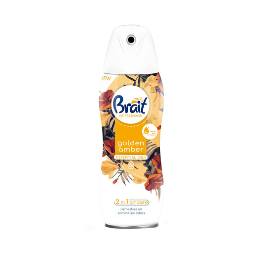 BRAIT 2in1 Air Care Sausas Oro Gaiviklis Golden Amber (Esminiai Aliejai) 300 ml