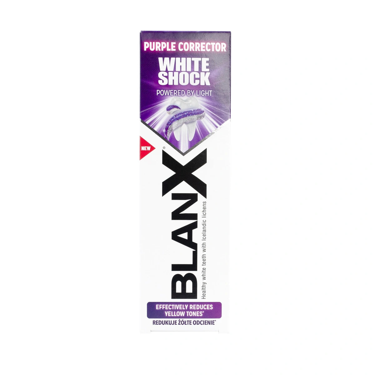 BLANX White Shock Purple Balinamoji dantų pasta 75 ml