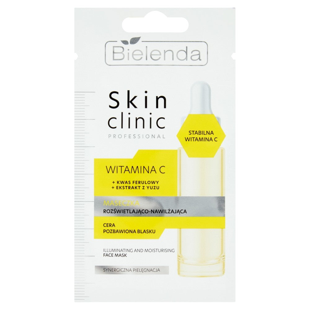 BIELENDA SKIN CLINIC PROFESSIONAL Vitamin C Šviesinamoji-hidratacinė kaukė 8g