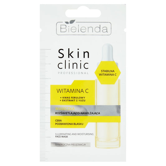 BIELENDA SKIN CLINIC PROFESSIONAL Vitamin C Šviesinamoji-hidratacinė kaukė 8g