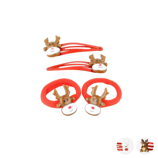 DONEGAL Kalėdinis rinkinys su dviem gumelėmis ir dviem segtukais