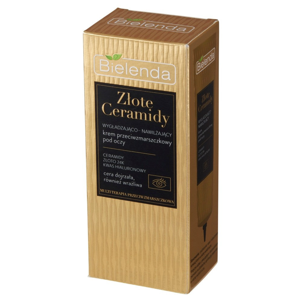 BIELENDA AUKSO CERAMIDAI Drėkinamasis ir glotninamasis kremas aplink akis 15ml