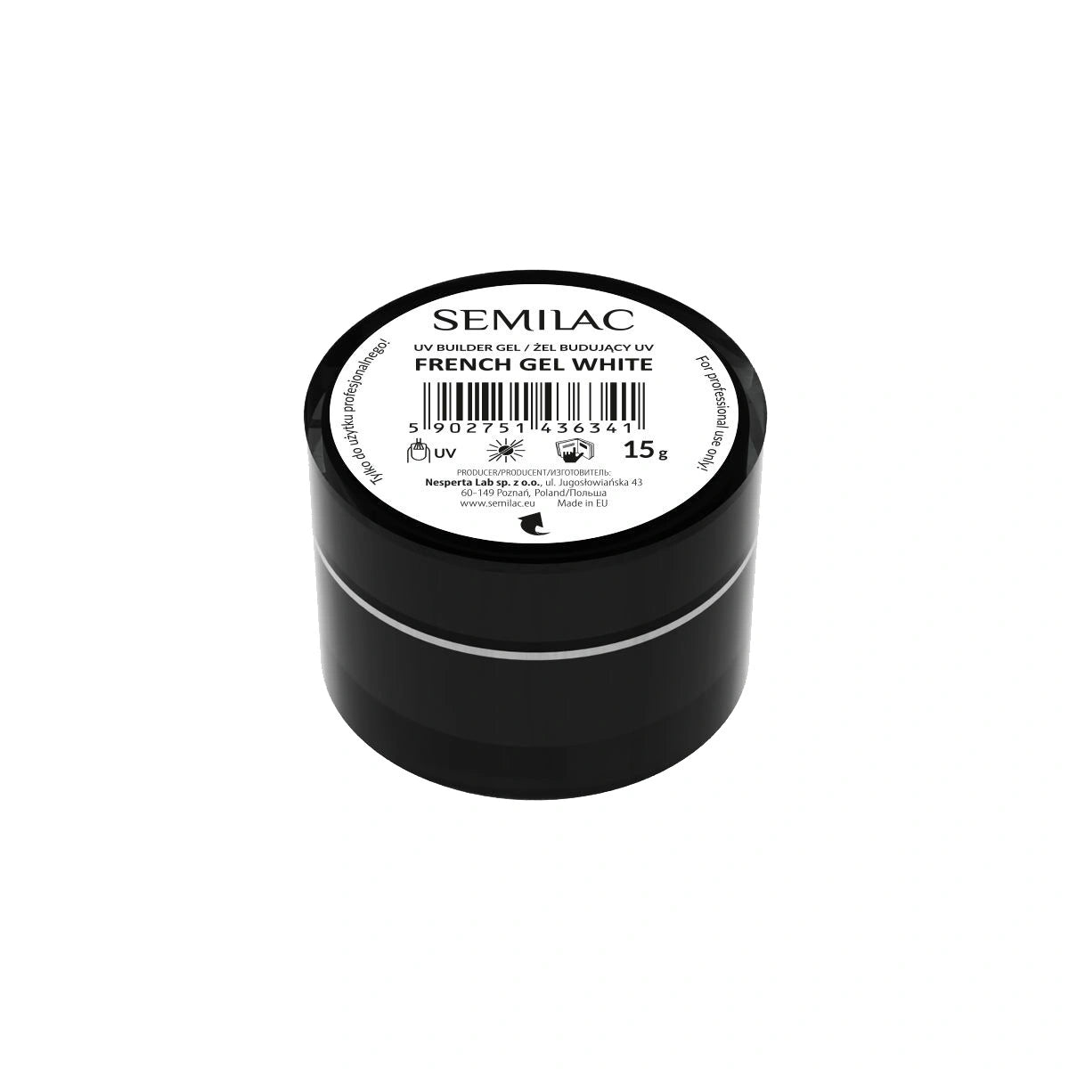 SEMILAC Statybinis Gelis Semilac French Gel White 15 g