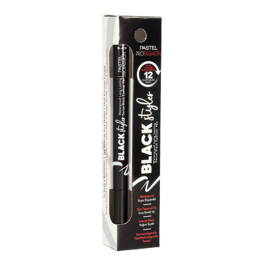 PASTEL Pro Fashion Black Styler akių kontūro pieštukas juodas 1.1ml
