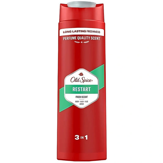 OLD SPICE Restart Gelis po dušą ir šampūnas vyrams 3w1 400 ml
