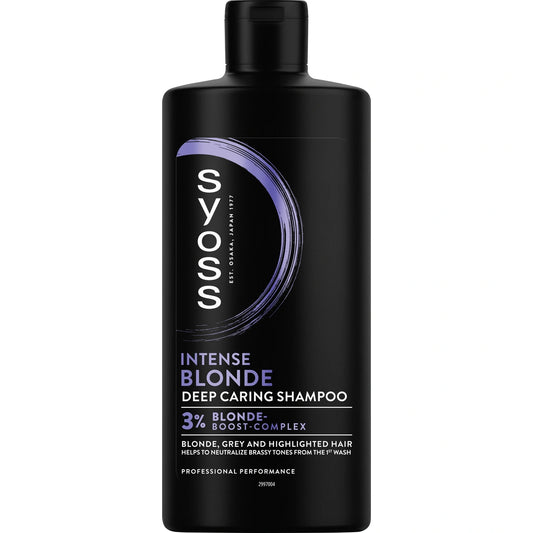 SYOSS Intense Blonde Šampūnas plaukams prieš geltonus atspalvius 440 ml