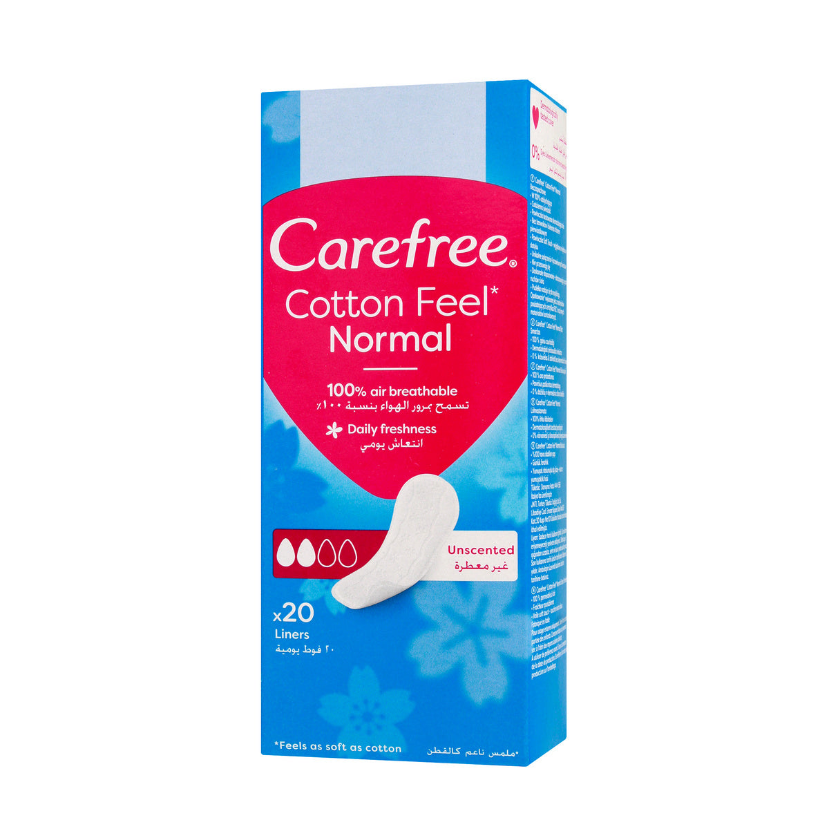 CAREFREE Cotton Feel Higieninės įklotai 1 pakuotė - 20 vnt.