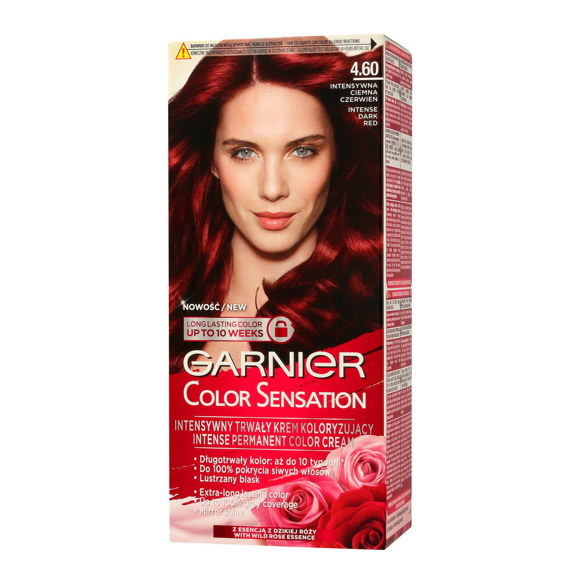 GARNIER Color Sensation Kremas koloryzuojantis 4.60 Raudona Ruda- Intensyvi Tamsi Raudona 1op.