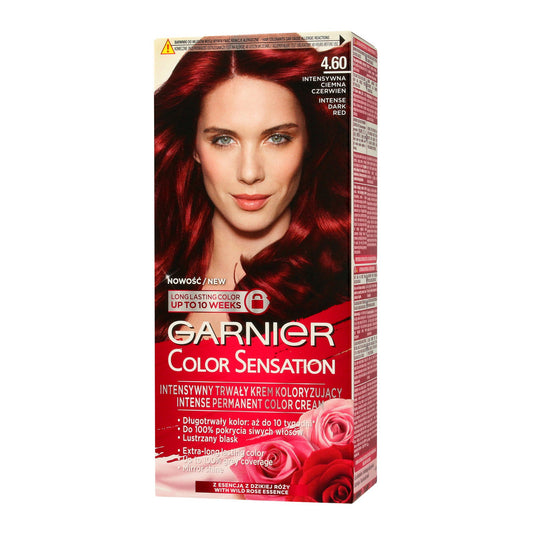 GARNIER Color Sensation Kremas koloryzuojantis 4.60 Raudona Ruda- Intensyvi Tamsi Raudona 1op.
