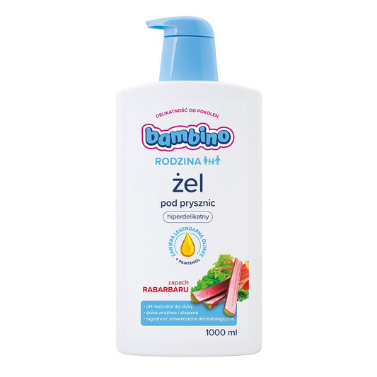 BAMBINO Rodzina Hiperdelikatnus dušo gelis su rabarbarų kvapu 1000 ml