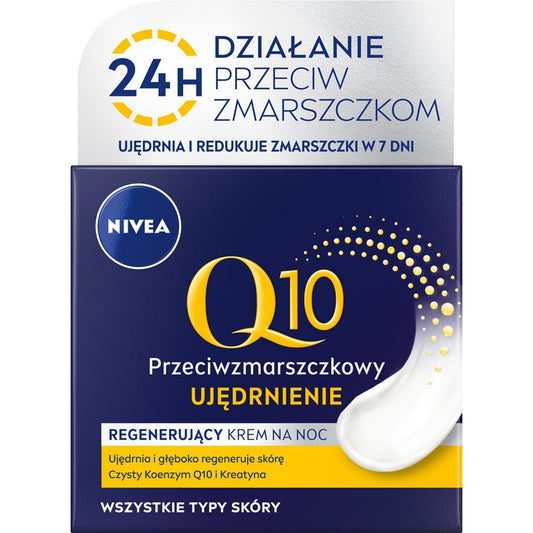 NIVEA Q10 Power Regeneruojantis kremas nuo raukšlių naktį - Stangrinantis 50 ml