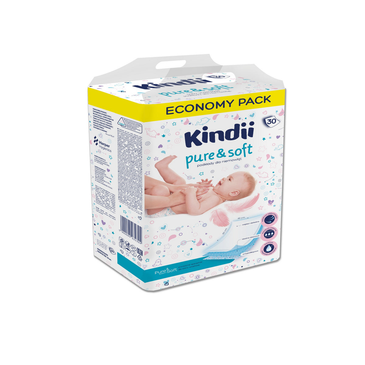Kindii Pure & Soft Vienkartiniai sauskelnių įklotai kūdikiams 1op.-30vnt