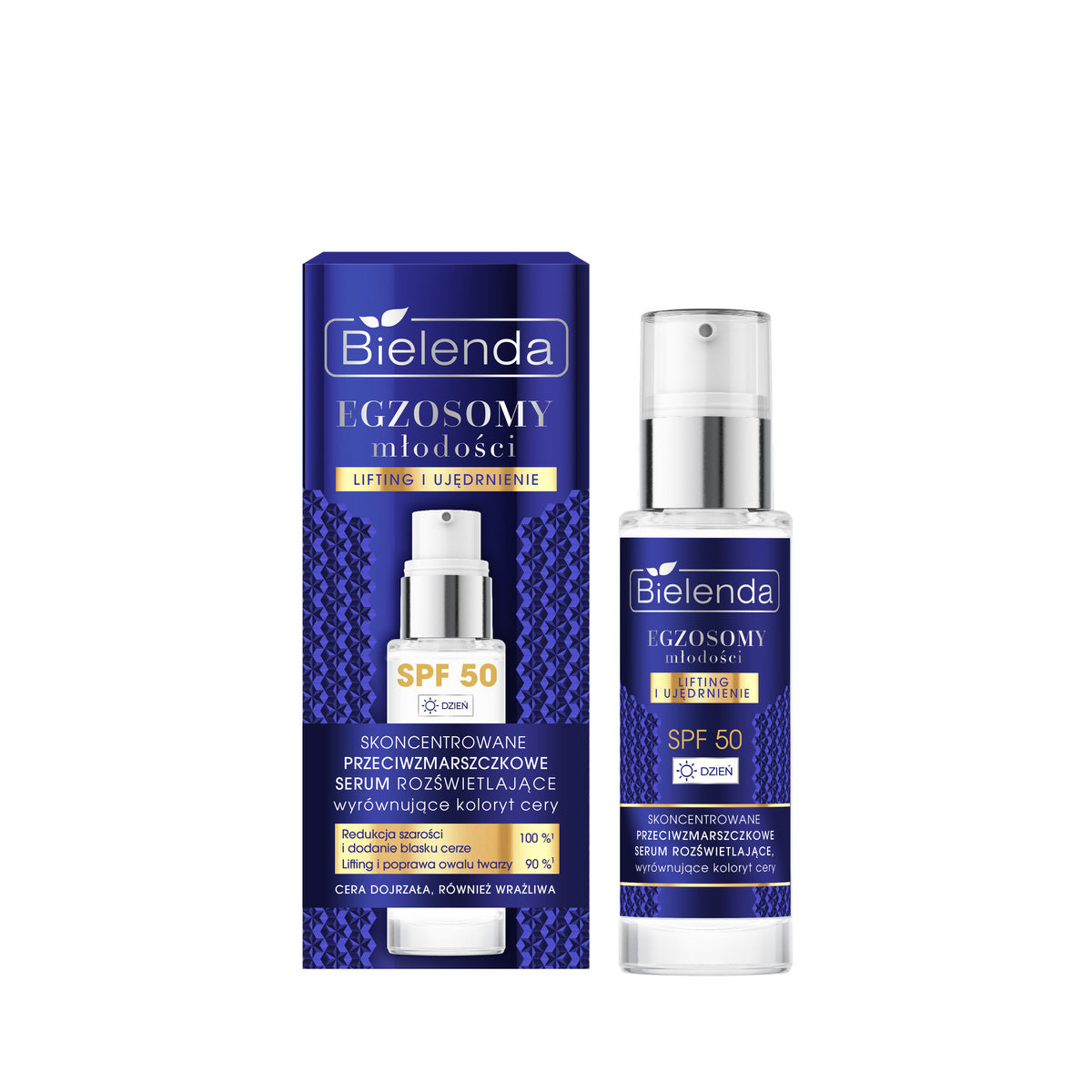 BIELENDA Egzosomy Młodości Koncentruotas priešraukšlinis serumą su SPF 50