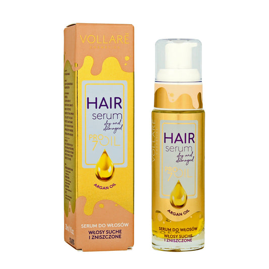 Vollare Pro Oils Intensyvus atkuriamasis serumas sausiems ir pažeistiems plaukams su argano aliejumi 30ml