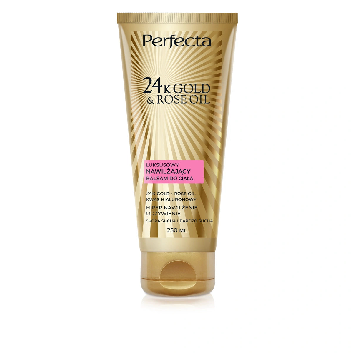 PERFECTA 24K Gold & Rose Oil Luksusinis drėkinamasis kūno balzamas 250 ml